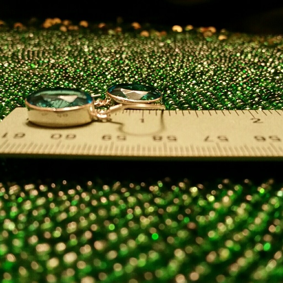 925 Silver French Hook Blue Topaz Earrings - Picture 8 of 8